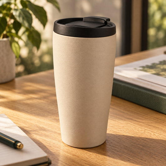 Sandstone Travel Tumbler — original generated design visualization